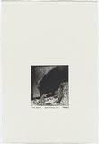 Artist: b'Ralph, Timothy' | Title: b'Janus entering cave' | Date: 1987 | Technique: b'etching and aquatint, printed in black ink with plate-tone, from one plate' | Copyright: b'\xc2\xa9 Timothy Ralph. Licensed by VISCOPY, Australia'