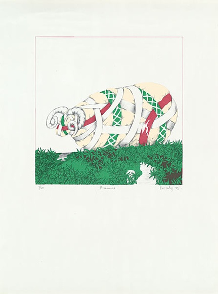 Artist: b'Kossatz, Les.' | Title: b'Prizewinner' | Date: 1975 | Technique: b'photo-offset-lithograph, printed in colour, from multiple plates' | Copyright: b'\xc2\xa9 Les Kossatz. Licensed by VISCOPY, Australia'
