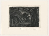 Artist: AMOR, Rick | Title: Street at night. | Date: 2006 | Technique: etching, printed in black ink with plate-tone, from one plate