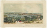 Artist: b'PROUT, John Skinner' | Title: bThe city of Sydney, N.S.W. from behind Lavender's Bay, North Shore. | Date: 1844 | Technique: b'lithograph, printed in colour, from two stones; additional hand-colouring'