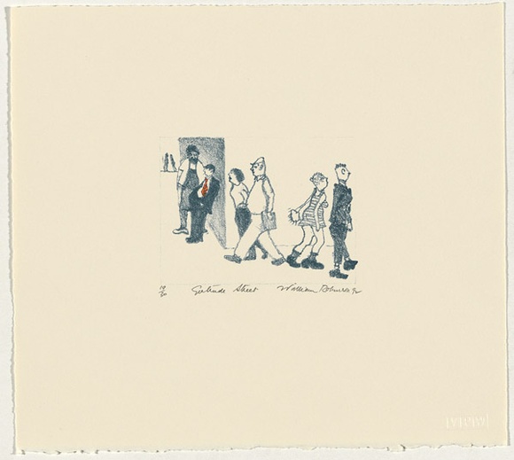 Artist: b'Robinson, William.' | Title: b'Gertrude Street' | Date: 1992 | Technique: b'lithograph, printed in black ink, from one stone; hand-coloured'