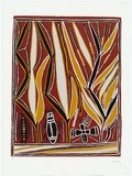 Artist: Malangi Daymirringu, David. | Title: not titled | Date: 1997, October | Technique: linocut, printed in colour, from multiple blocks | Copyright: © David Malangi. Licensed by VISCOPY, Australia