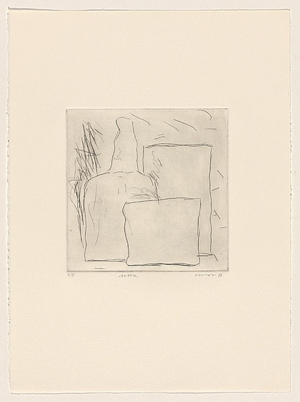 Title: Bottle | Date: 1983 | Technique: drypoint, printed in black ink, from one perspex plate