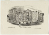 Artist: b'UNKNOWN' | Title: b'Wool and produce stores, Circular Quay, Sydney' | Date: 1870s | Technique: b'chalk-lithograph, printed in black ink, from one stone'