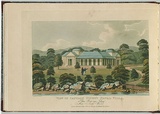 Artist: LYCETT, Joseph | Title: View of Captain Piper's Naval Villa, at Eliza Point near Sydney, New South Wales. | Date: 1825 | Technique: etching and aquatint, printed in black ink, from one copper plate; hand-coloured