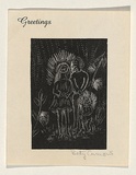 Title: b'Card: not titled [family]' | Date: 1968 | Technique: b'wood-engraving, printed in black ink, from one block'