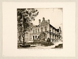 Artist: PLATT, Austin | Title: Old Sydney Boys High School, Ultimo | Date: 1934 | Technique: etching, printed in black ink, from one plate