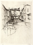Artist: Scott, Eric. | Title: Rio del Mingarello - Venice | Date: c.1935 | Technique: etching, printed in black ink, from one plate