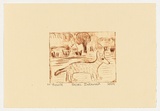 Artist: b'Inkamala, Rachel.' | Title: b'Browine' | Date: 2004 | Technique: b'drypoint etching, printed in brown ink, from one perspex plate'