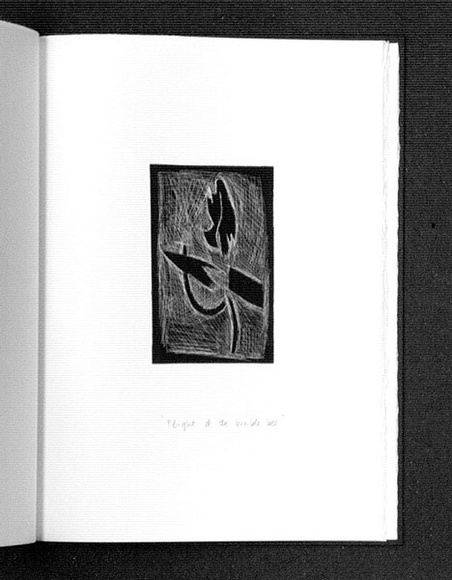 Artist: b'Gurvich, Rafael.' | Title: b'Flight of the bumble bee [leaf 12: recto].' | Date: 1979, April | Technique: b'etching, printed in black ink, from one plate' | Copyright: b'\xc2\xa9 Rafael Gurvich'