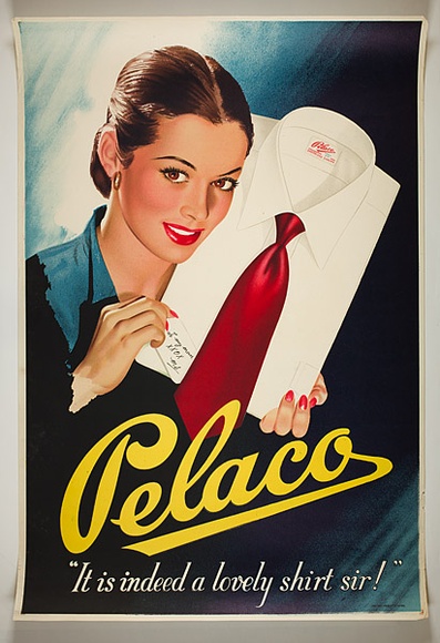 Artist: b'Burdett, Frank.' | Title: b'Pelaco: It is indeed a lovely shirt sir!.' | Date: c.1948 | Technique: b'lithograph, printed in colour, from multiple stones [or plates]'