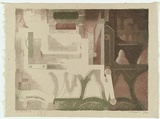 Artist: b'Courier, Jack.' | Title: b'Litho press.' | Technique: b'lithograph, printed in colour, from multiple stones [or plates]'
