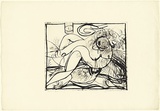 Artist: b'BOYD, Arthur' | Title: b'Lovers below brasso tin.' | Date: (1962-63) | Technique: b'drypoint, printed in black ink, from one plate' | Copyright: b'Reproduced with permission of Bundanon Trust'