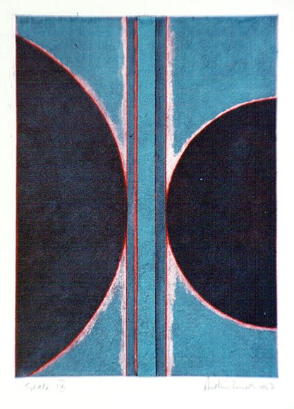 Artist: b'WICKS, Arthur' | Title: b'Bluebird' | Date: 1967 | Technique: b'etching and aquatint, printed in colour, from one plate'