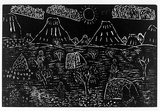 Artist: BROWN, Marylin | Title: not titled [No.35] | Date: 1990 | Technique: woodcut, printed in black ink, from one block