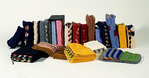 Artist: b'Christmann, Jenny.' | Title: b'20 woollen books' | Date: 1977 - 1978 | Technique: b'knitted wool'