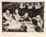 Artist: b'Scharf, Theo.' | Title: b'Restaurant II' | Date: c.1922 | Technique: b'etching, printed in black ink, from one plate' | Copyright: b'\xc2\xa9 The Estate of Theo Scharf.'