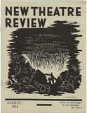 Artist: b'Millere, Robert.' | Title: b'(frontcover) New theatre review: August 1944.' | Date: August 1944 | Technique: b'linocut, printed in black ink, from one block; letterpress text'