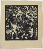 Artist: b'Proctor, Thea.' | Title: b'The peep show' | Date: 1928 | Technique: b'woodcut, printed in black ink, from one block' | Copyright: b'\xc2\xa9 Art Gallery of New South Wales'