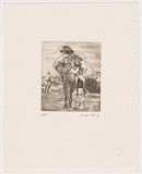 Artist: HARDING, Nicholas | Title: Untitled (Couple on beach). | Date: 2004 | Technique: open-bite and aquatint, printed in brown ink, from one plate