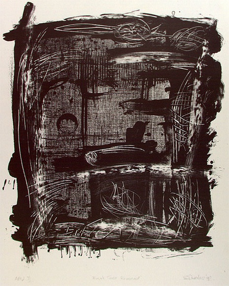 Artist: b'Danaher, Suzanne.' | Title: b'Burnt toast revisited' | Date: 1992, May | Technique: b'lithograph, printed in black ink, from one stone'