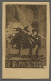Artist: Coleman, Constance. | Title: Bookplate: Anna Mackintosh. | Technique: aquatint and etching, printed in brown ink with plate-tone, from one plate
