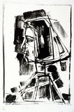 Artist: b'Grieve, Robert.' | Title: b'Head' | Date: 1956 | Technique: b'lithograph, printed in black ink, from one stone'