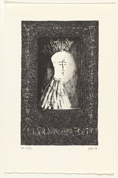 Artist: b'Harman, Julia.' | Title: b'not titled [VII]' | Date: 1988 | Technique: b'lithograph, printed in black ink, from one stone' | Copyright: b'\xc2\xa9 Julia Harman'