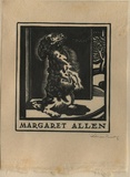 Artist: FEINT, Adrian | Title: Bookplate: Margaret Allen. | Date: (1930) | Technique: wood-engraving, printed in black ink, from one block | Copyright: Courtesy the Estate of Adrian Feint