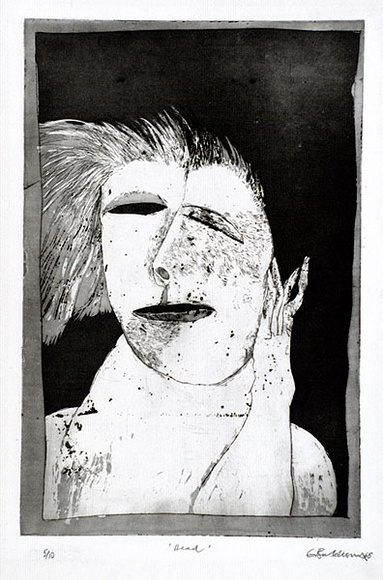 Artist: b'BALDESSIN, George' | Title: b'Head.' | Date: 1965 | Technique: b'etching and aquatint, printed in black ink, from one plate'