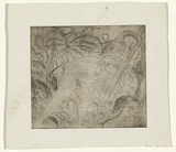 Artist: BOYD, Arthur | Title: (Nude and serpent with ferns). | Date: 1960-70 | Technique: etching, printed in black ink, from one plate | Copyright: Reproduced with permission of Bundanon Trust