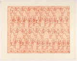 Artist: b'ROSE, Jacqueline' | Title: b'[Josephine]' | Date: 2001 | Technique: b'etching, printed in orange ink, from one copper plate'