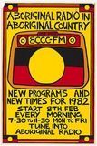 Title: b'Aboriginal radio in Aboriginal country' | Date: 1982 | Technique: b'screenprint, printed in colour, from four stencils'