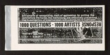 Artist: Fisher, John | Title: 1000 Questions - 1000 Artists Response, Sydney. A book containing [69] pp.