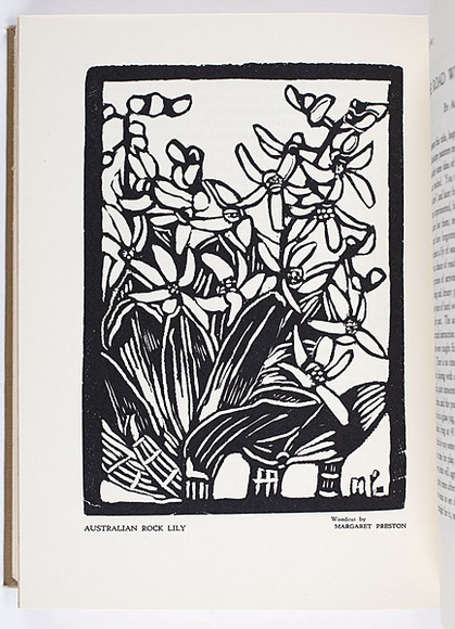 Title: b'Australian Rock llily' | Date: 1933 | Technique: b'woodcut, printed in black ink, from one block'