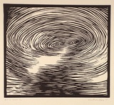 Artist: b'Avitabile, Robert.' | Title: b'Vortex' | Date: 1990 | Technique: b'linocut, printed in black ink, from one block' | Copyright: b'Linocut \xc2\xa9 1990 Robert Avitabile'