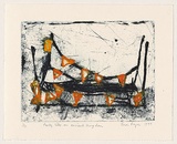 Title: b'Party like an ancient kingdom.' | Date: 1999 | Technique: b'etching, printed in colour a la poupee, from one plate' | Copyright: b'\xc2\xa9 Brian Pieper'