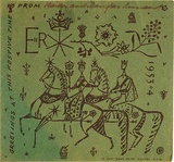 Title: b'Greetings at this Festive Time 1953-54.' | Date: 1953 | Technique: b'lithograph, printed in brown ink, from one plate' | Copyright: b'\xc2\xa9 A.M. Annand'