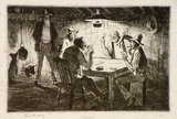 Artist: b'LINDSAY, Lionel' | Title: b'Euchred' | Date: 1937 | Technique: b'etching, printed in black ink, from one plate' | Copyright: b'Courtesy of the National Library of Australia'