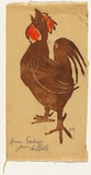 Artist: b'Bell, George..' | Title: b'(Cock).' | Technique: b'linocut, printed in colour, from multiple blocks'