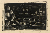 Artist: ROSENGRAVE, Harry | Title: Three boats | Date: 1955 | Technique: linocut, printed in black ink, from one block