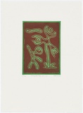 Artist: b'Rooney, Robert.' | Title: b'Moonflower tree 1954 - 2001' | Date: 1954 | Technique: b'etching, printed in black and green ink, from two plates' | Copyright: b'Courtesy of Tolarno Galleries'