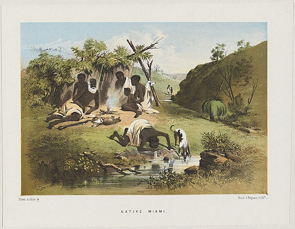 Title: b'Native Miami' | Date: 1865 | Technique: b'lithograph, printed in colour, from multiple stones'