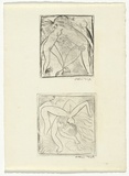 Artist: BOYD, Arthur | Title: Nudes with joined feet. | Date: (1962-63) | Technique: drypoint, printed in black ink, from one plate