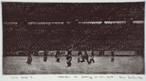 Artist: b'ROUBOS, Leon' | Title: b'Essendon vs. Geelong at V.F.L Park' | Date: 1984 | Technique: b'etching, printed in black ink, from one plate'