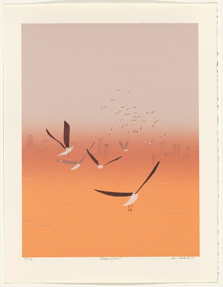 Artist: b'Harbeck, Ron.' | Title: b'Golden dawn.' | Date: 1987 | Technique: b'screenprint, printed in colour, from six stencils'
