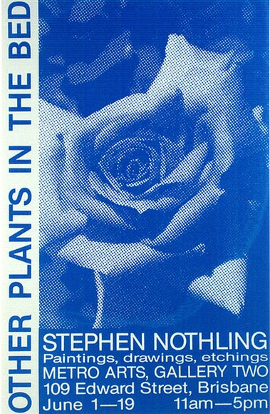 Artist: b'NOTTING, Stephen' | Title: b'Other Plants in the Bed' | Date: 1990, May | Technique: b'screenprint, printed in blue and grey ink, from two stencils'