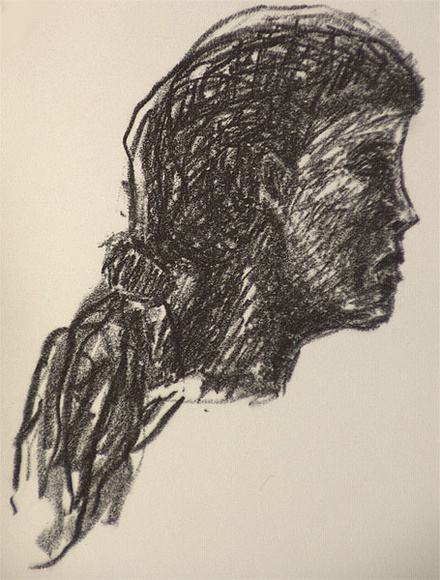 Artist: b'Harman, Julia.' | Title: b'Book of heads [12]' | Date: 1990, October | Technique: b'lithograph, printed in black ink, from one stone' | Copyright: b'\xc2\xa9 Julia Harman'