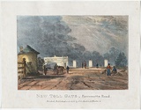 Artist: b'Russell, Robert.' | Title: b'New Toll Gate, Parramatta Road.' | Date: 1836 | Technique: b'lithograph, printed in black ink, from one stone; hand-coloured'