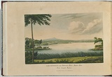 Artist: b'Lycett, Joseph.' | Title: bLake Patterson, near Patterson's Plains, Hunters River, New South Wales. | Date: 1824 | Technique: b'etching, aquatint and roulette, printed in black ink, from one plate; hand-coloured'